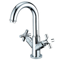 Thumbnail for Kingston Brass KS8451JX Concord Two-Handle Bathroom Faucet with Push Pop-Up and Cover Plate, Polished Chrome - BNGBath