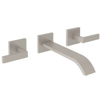 Thumbnail for ROHL Wave 3-Hole Wall Mount Tub Filler with Lever Handles - BNGBath