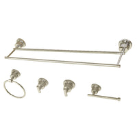 Thumbnail for Kingston Brass BAH821330478PN Concord 5-Piece Bathroom Accessory Set, Polished Nickel - BNGBath