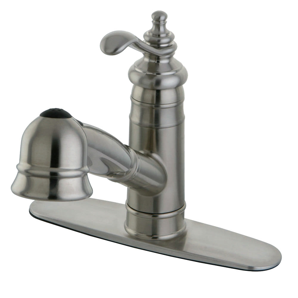 Gourmetier GSC7578TL Templeton Single-Handle Pull-Out Kitchen Faucet, Brushed Nickel - BNGBath