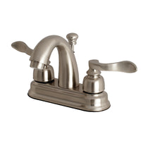 Thumbnail for Kingston Brass FB5618NFL 4 in. Centerset Bathroom Faucet, Brushed Nickel - BNGBath