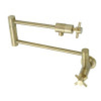 Thumbnail for Kingston Brass KS4107DX Concord Wall Mount Pot Filler, Brushed Brass - BNGBath