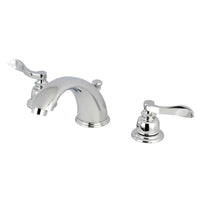 Thumbnail for Kingston Brass KB961NFL Widespread Bathroom Faucet, Polished Chrome - BNGBath