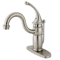 Thumbnail for Kingston Brass KB1408GL Georgian Single-Handle Bathroom Faucet with Pop-Up Drain, Brushed Nickel - BNGBath