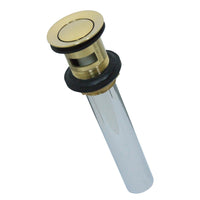 Thumbnail for Kingston Brass KB8102 Push Pop-Up Drain with Overflow, 22 Gauge, Polished Brass - BNGBath