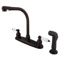 Thumbnail for Kingston Brass KB715SP Victorian Centerset Kitchen Faucet, Oil Rubbed Bronze - BNGBath