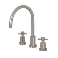 Thumbnail for Kingston Brass KS8728DXLS Widespread Kitchen Faucet, Brushed Nickel - BNGBath