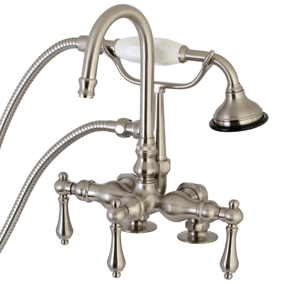 Aqua Vintage AE13T8 Vintage Clawfoot Tub Faucet with Hand Shower, Brushed Nickel - BNGBath