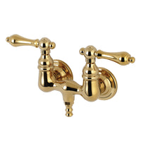 Thumbnail for Aqua Vintage AE31T2 Vintage 3-3/8 Inch Wall Mount Tub Faucet, Polished Brass - BNGBath