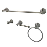 Thumbnail for Kingston Brass BAHK192478SN American Classic 4-Piece Bathroom Accessory Set, Brushed Nickel - BNGBath