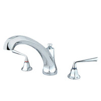 Thumbnail for Kingston Brass KS4321ZL Silver Sage Roman Tub Faucet, Polished Chrome - BNGBath