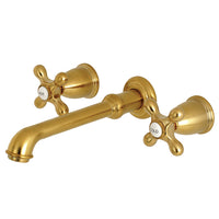 Thumbnail for Kingston Brass KS7027AX English Country Wall Mount Roman Tub Faucet, Brushed Brass - BNGBath
