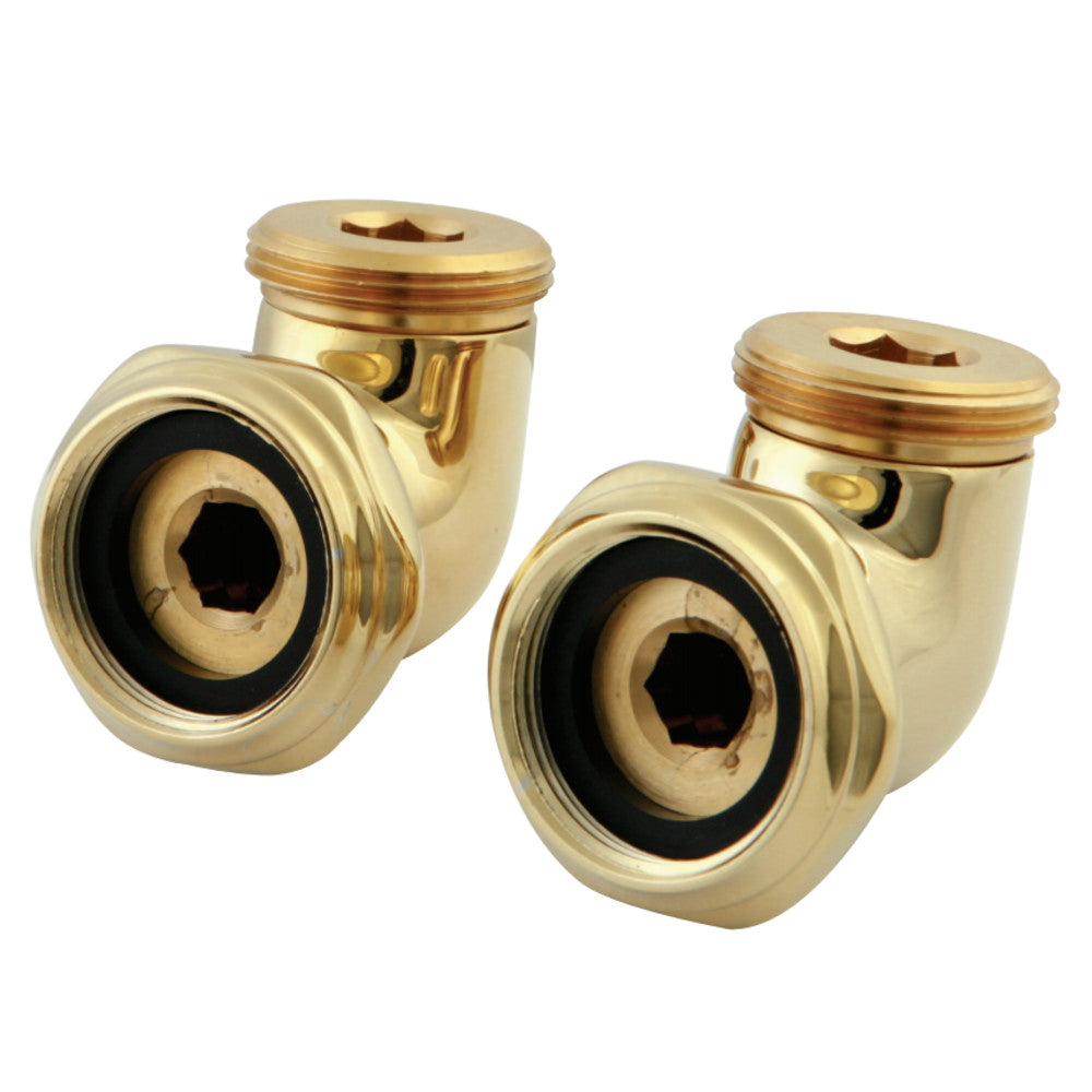 Kingston Brass ABT136-2 L Shape Elbow for CC457T2 Tub Filler, Polished Brass - BNGBath