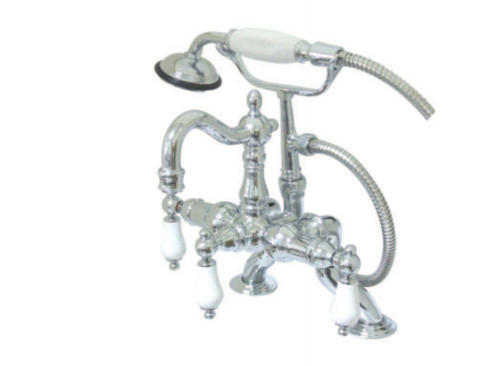 Kingston Brass CC2012T1 Vintage Clawfoot Tub Faucet with Hand Shower, Polished Chrome - BNGBath