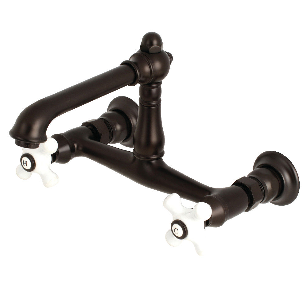 Kingston Brass KS7245PX Wall Mount Bathroom Faucet, Oil Rubbed Bronze - BNGBath