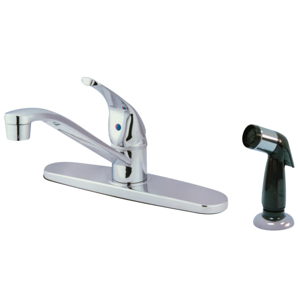 Kingston Brass GKB5720 Chatham Single-Handle Centerset Kitchen Faucet, Polished Chrome - BNGBath