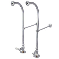 Thumbnail for Kingston Brass CC451PL Rigid Freestand Supplies with Stops, Polished Chrome - BNGBath