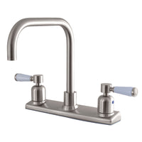 Thumbnail for Kingston Brass FB2148DPL Paris 8-Inch Centerset Kitchen Faucet, Brushed Nickel - BNGBath