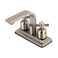 Thumbnail for Kingston Brass KB8468ZX Millennium 4-Inch Centerset Bathroom Faucet, Brushed Nickel - BNGBath