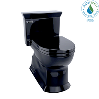 Thumbnail for TOTO Eco Soir√©e One-Piece Elongated 1.28 GPF Universal Height Skirted Toilet,  Black - MS964214CEF#51 - BNGBath