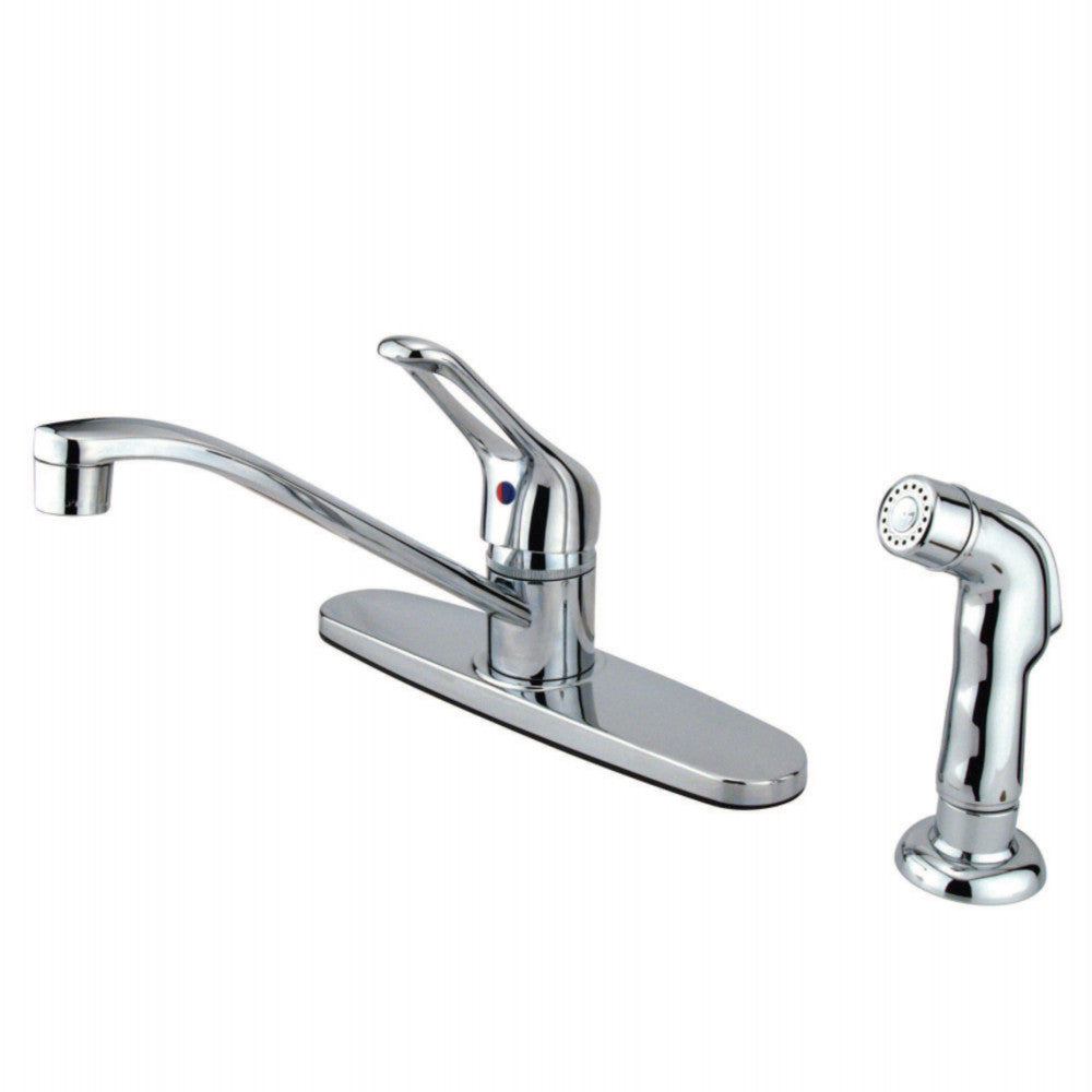 Kingston Brass KB562SP Wyndham Single-Handle Centerset Kitchen Faucet, Polished Chrome - BNGBath