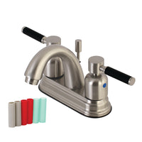 Thumbnail for Kingston Brass KB8618DKL 4 in. Centerset Bathroom Faucet, Brushed Nickel - BNGBath
