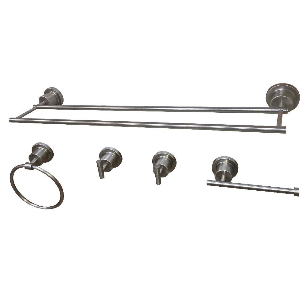 Kingston Brass BAH821318478SN Concord 5-Piece Bathroom Accessory Set, Brushed Nickel - BNGBath