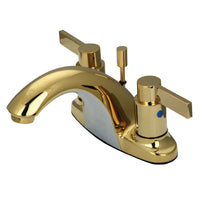 Thumbnail for Kingston Brass KB8642NDL 4 in. Centerset Bathroom Faucet, Polished Brass - BNGBath