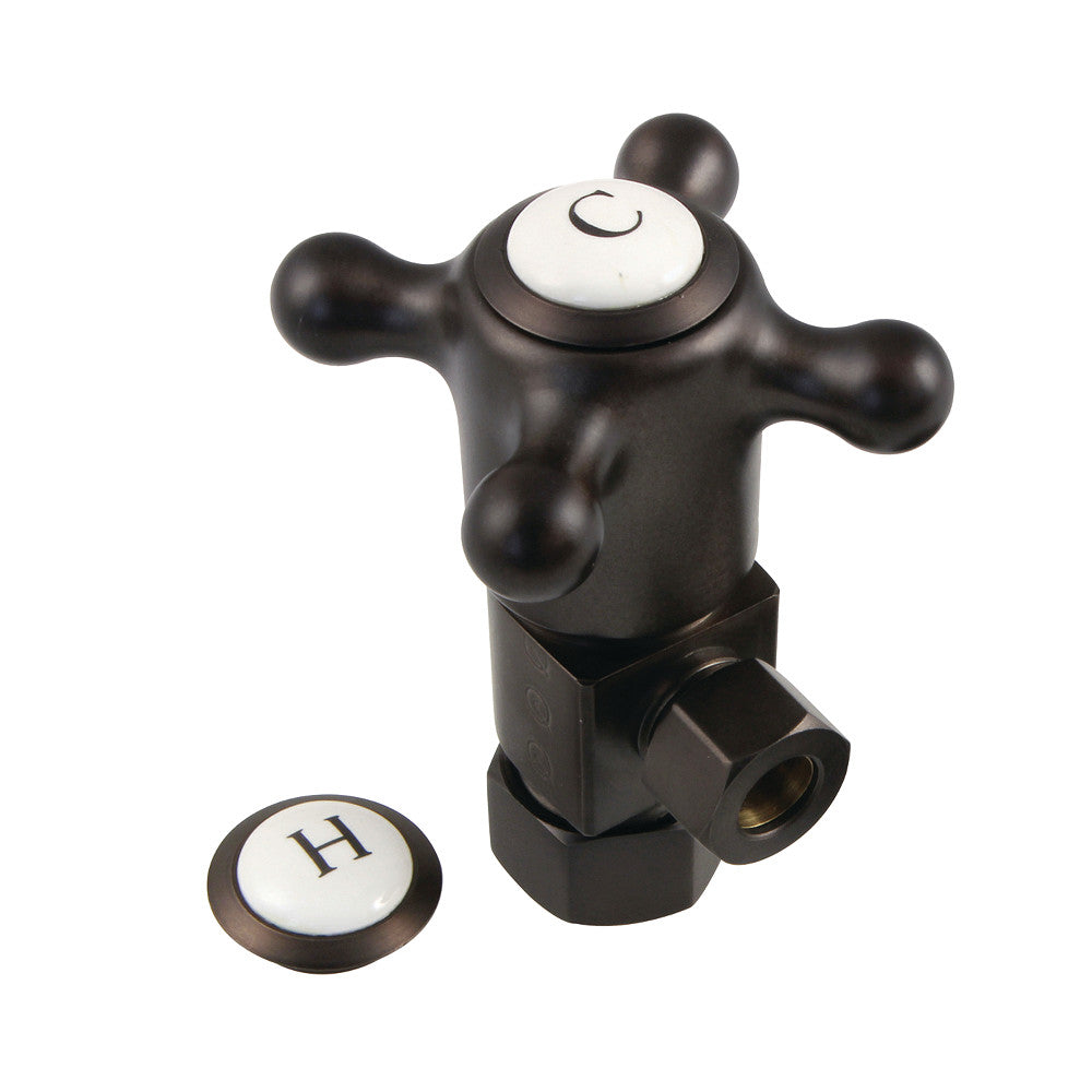 Kingston Brass CD53305BX 5/8"O.D x 3/8" O.D Anti-Seize Quarter Turn Angle Stop, Oil Rubbed Bronze - BNGBath