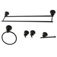 Thumbnail for Kingston Brass BAH8213478MB Concord 5-Piece Bathroom Accessory Sets, Matte Black - BNGBath