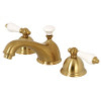 Thumbnail for Kingston Brass KS3967PL 8 in. Widespread Bathroom Faucet, Brushed Brass - BNGBath
