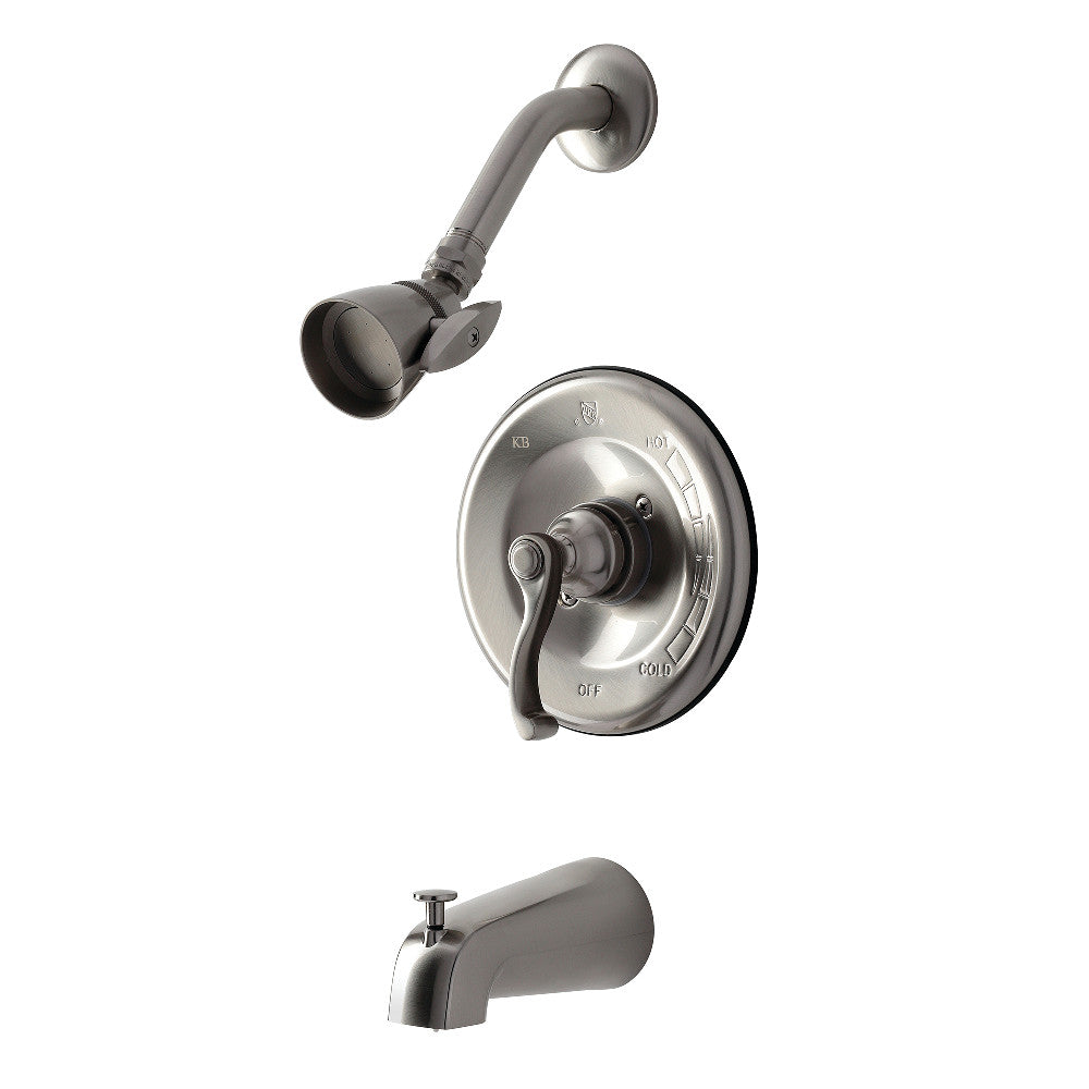 Kingston Brass KB1638FL Tub and Shower Faucet, Brushed Nickel - BNGBath