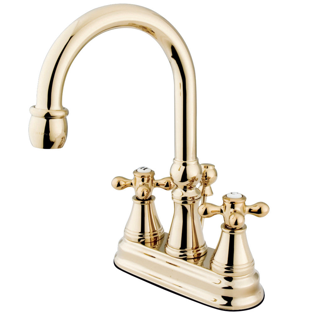 Kingston Brass KS2612AX 4 in. Centerset Bathroom Faucet, Polished Brass - BNGBath
