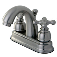 Thumbnail for Kingston Brass KB5618AX 4 in. Centerset Bathroom Faucet, Brushed Nickel - BNGBath