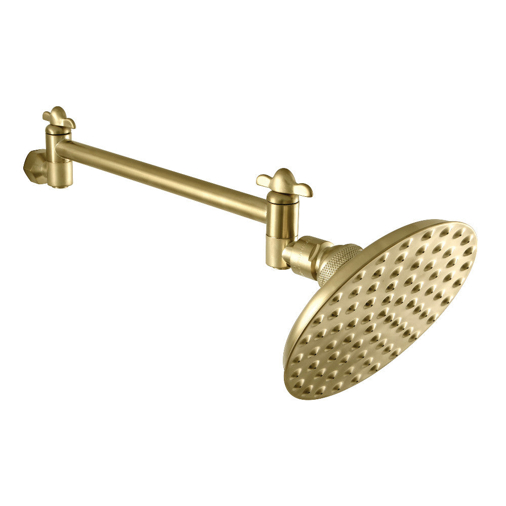 Kingston Brass CK135K7 Victorian 5" Showerhead with High Low Adjustable Arm, Brushed Brass - BNGBath