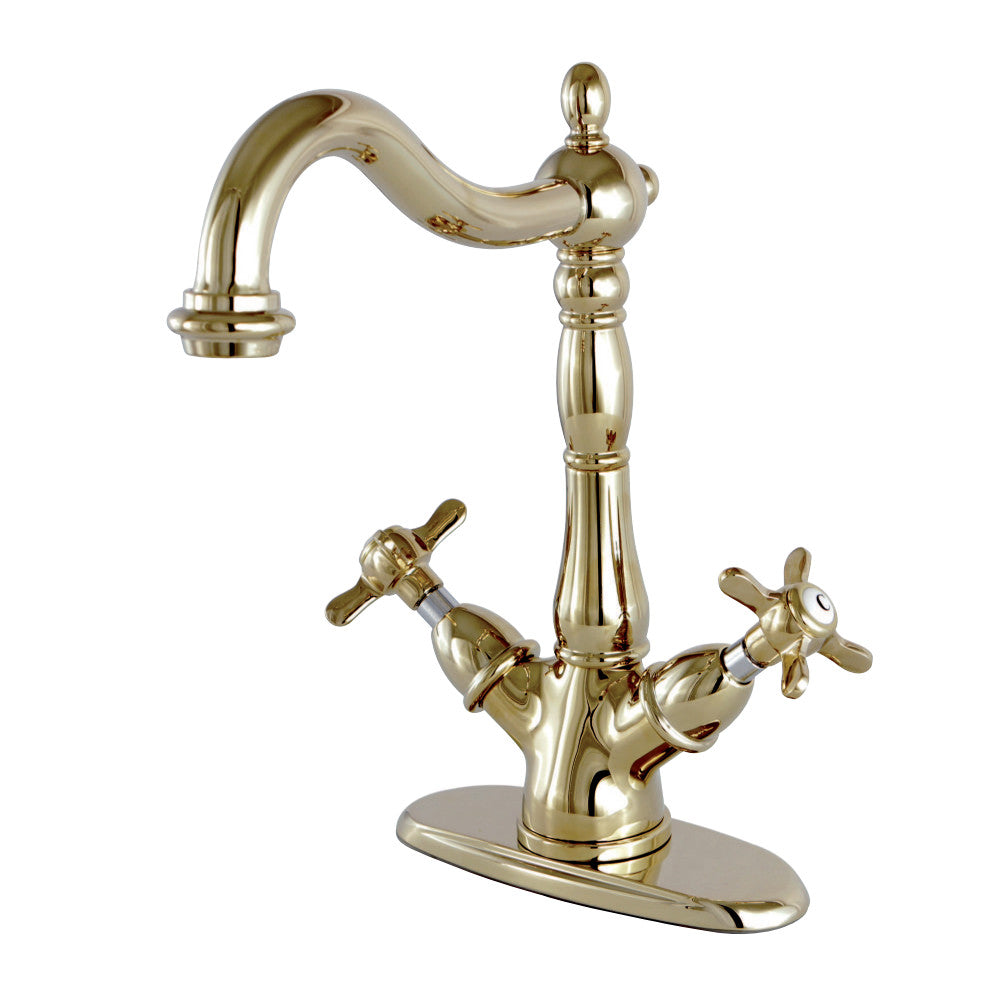 Kingston Brass KS1492BEX Vessel Sink Faucet, Polished Brass - BNGBath