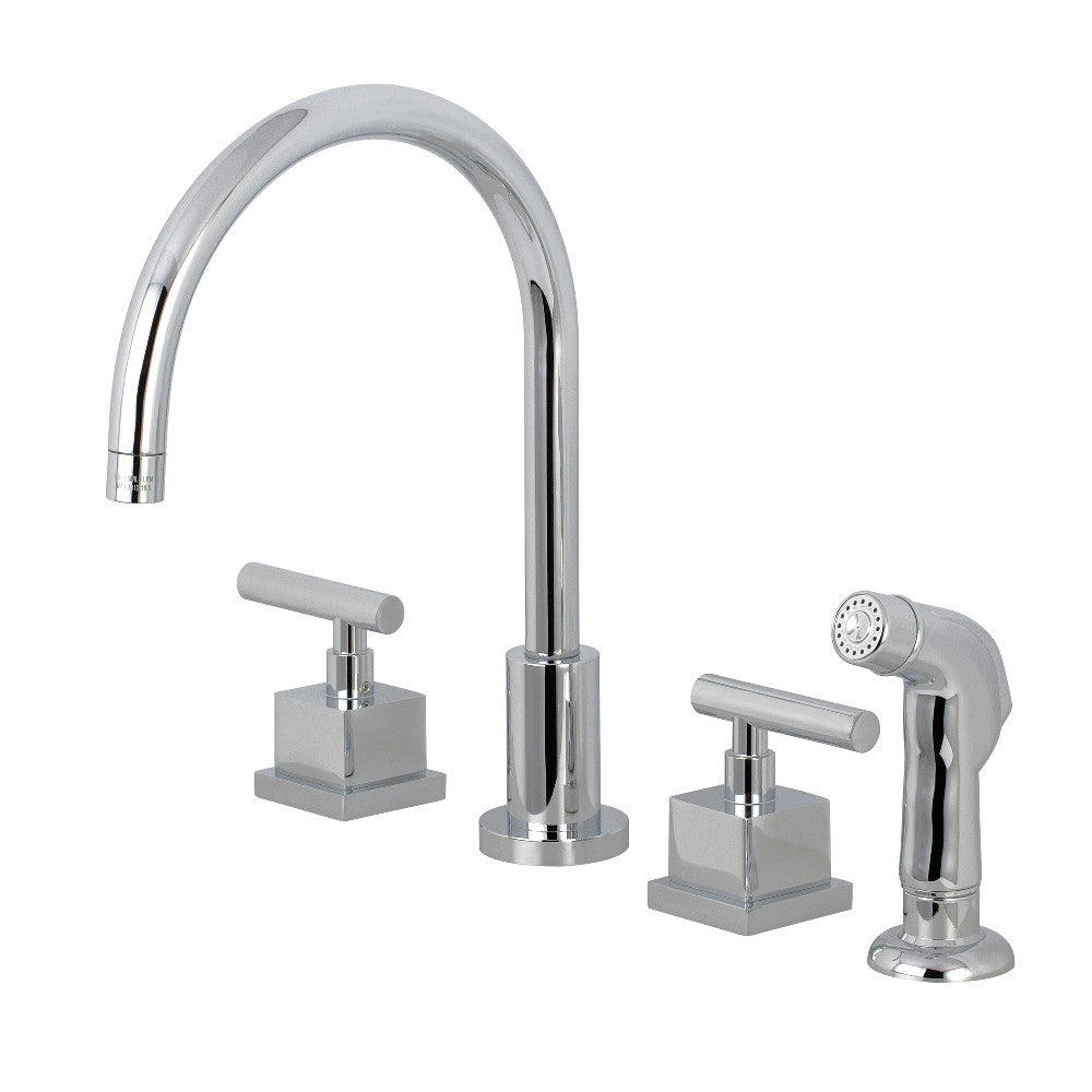 Kingston Brass KS8721CQL Widespread Kitchen Faucet, Polished Chrome - BNGBath