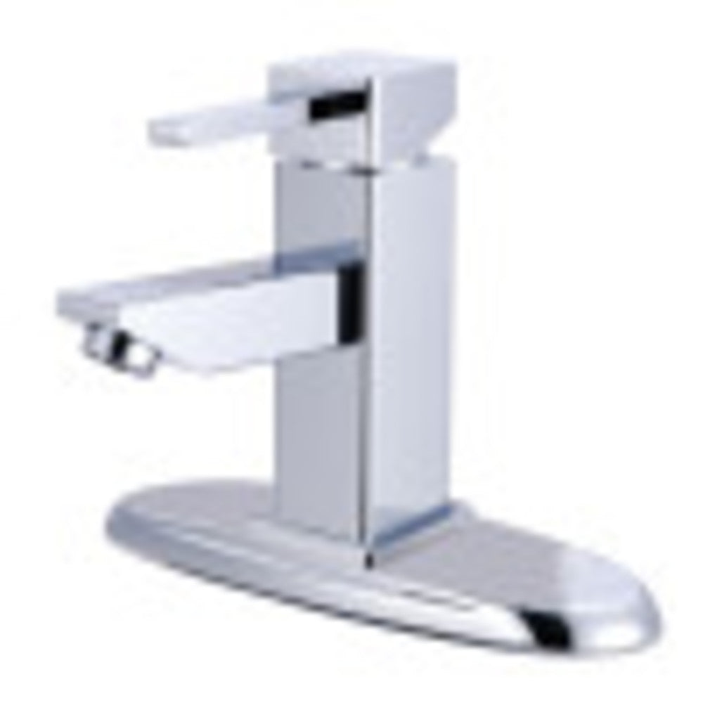 Kingston Brass KS8441CL Claremont Single-Handle Bathroom Faucet with Push Pop-Up and Cover Plate, Polished Chrome - BNGBath