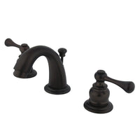 Thumbnail for Kingston Brass KB915BL Vintage Widespread Bathroom Faucet, Oil Rubbed Bronze - BNGBath