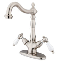 Thumbnail for Kingston Brass KS1498PL Vessel Sink Faucet, Brushed Nickel - BNGBath
