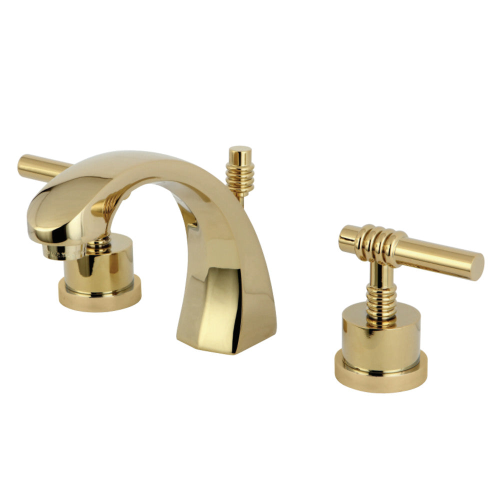 Kingston Brass KS4982ML 8 in. Widespread Bathroom Faucet, Polished Brass - BNGBath