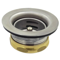 Thumbnail for Kingston Brass K461B Tacoma Stainless Steel Bar Sink Duo Basket Strainer, Brushed Nickel - BNGBath