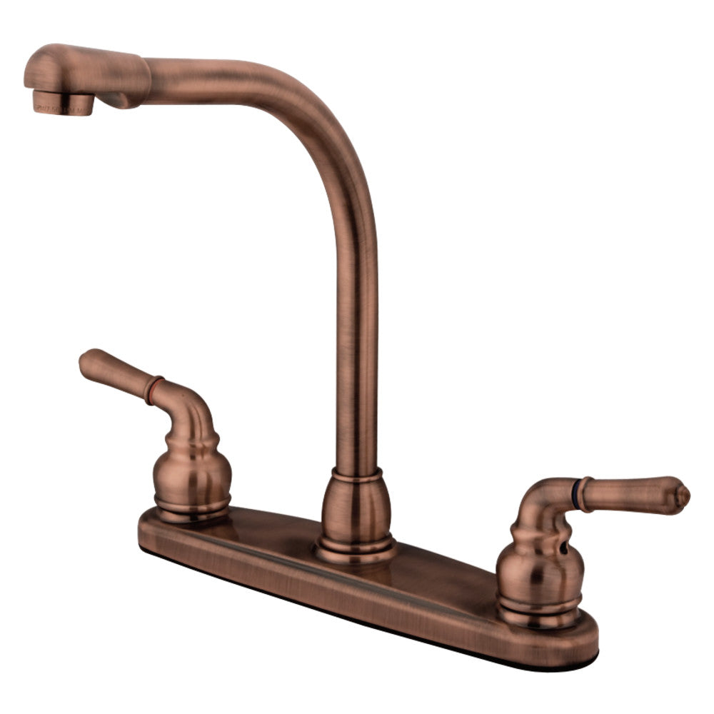 Kingston Brass GKB756LS Magellan Centerset Kitchen Faucet, Antique Copper - BNGBath