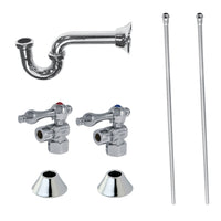 Thumbnail for Kingston Brass CC43101LKB30 Traditional Plumbing Sink Trim Kit with P-Trap, Polished Chrome - BNGBath