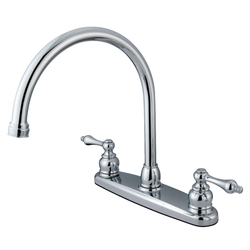 Kingston Brass KB721ALLS Victorian 8-Inch Centerset Kitchen Faucet, Polished Chrome - BNGBath