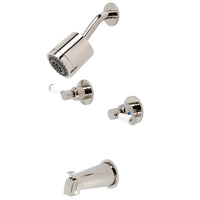 Thumbnail for Kingston Brass KBX8146DPL Paris Two-Handle Tub and Shower Faucet, Polished Nickel - BNGBath