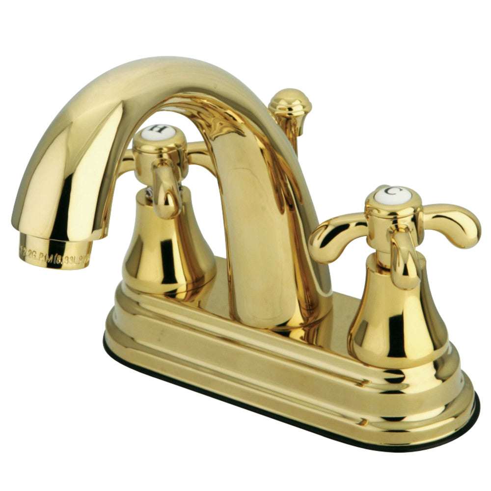 Kingston Brass KS7612TX 4 in. Centerset Bathroom Faucet, Polished Brass - BNGBath