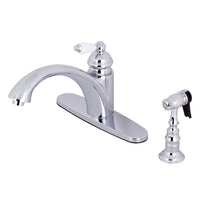 Thumbnail for Kingston Brass KS6571PLBS Single-Handle Kitchen Faucet, Polished Chrome - BNGBath