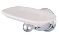 Thumbnail for Kingston Brass BA1755C Heritage Wall-Mount Soap Dish, Polished Chrome - BNGBath