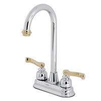 Thumbnail for Kingston Brass KB8494FL Bar Faucet, Polished Chrome/Polished Brass - BNGBath